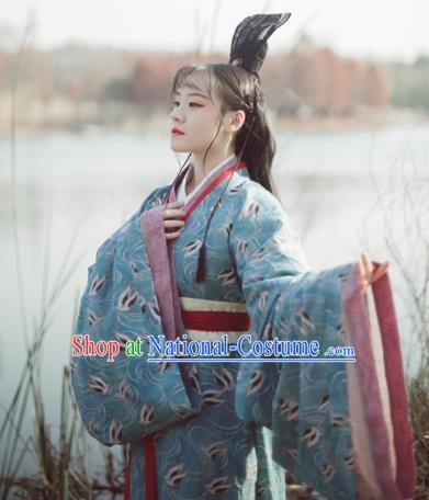 Chinese Ancient Imperial Concubine Hanfu Dress Traditional Han Dynasty Historical Costumes Complete Set for Women