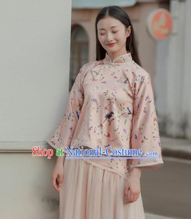 Chinese Traditional Costumes National Tang Suit Qipao Blouse Silk Shirt for Women