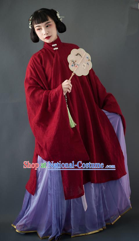 Chinese Ancient Nobility Lady Hanfu Dress Traditional Ming Dynasty Historical Costumes Complete Set for Women