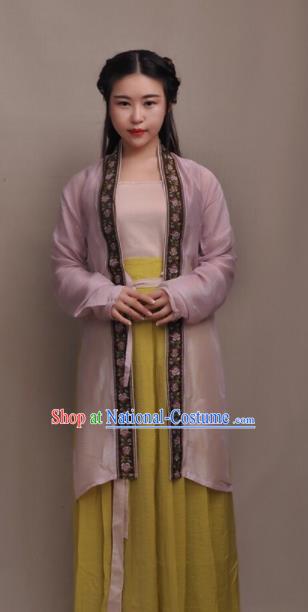 Chinese Ancient Young Lady Hanfu Dress Traditional Song Dynasty Historical Costumes for Women