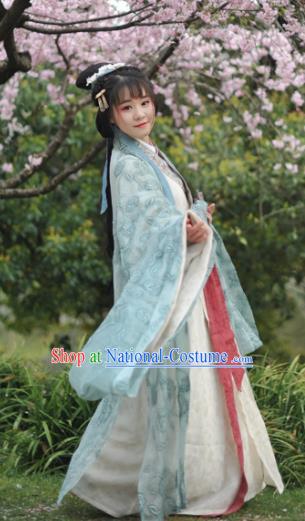 Chinese Ancient Palace Lady Hanfu Dress Traditional Jin Dynasty Imperial Concubine Historical Costumes for Women