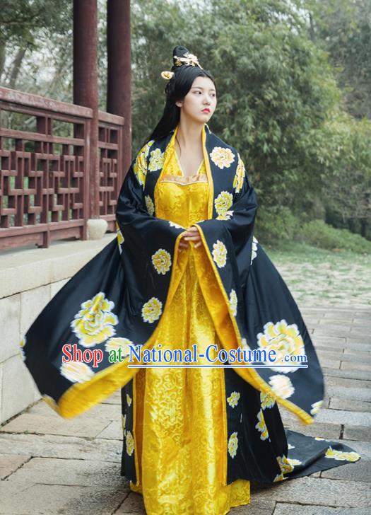 Traditional Chinese Ancient Drama Palace Lady Costumes Tang Dynasty Imperial Consort Hanfu Dress for Women