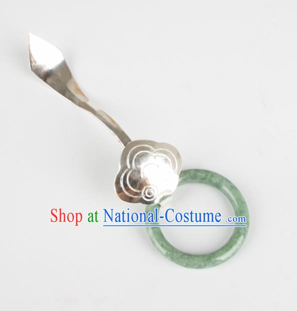 Chinese Traditional Buddhist Cassock Jade Belt Hook Buddhism Accessories Clothes Hook