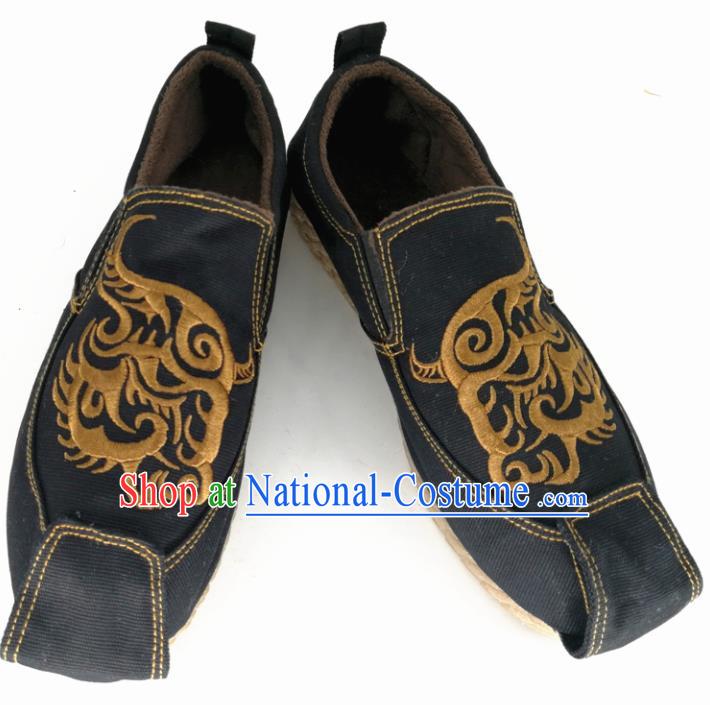 Chinese Traditional Martial Arts Shoes Kung Fu Shoes Black Shoes for Men