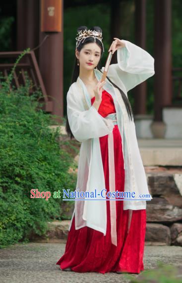 Chinese Traditional Song Dynasty Nobility Lady Hanfu Dress Ancient Palace Historical Costumes for Women