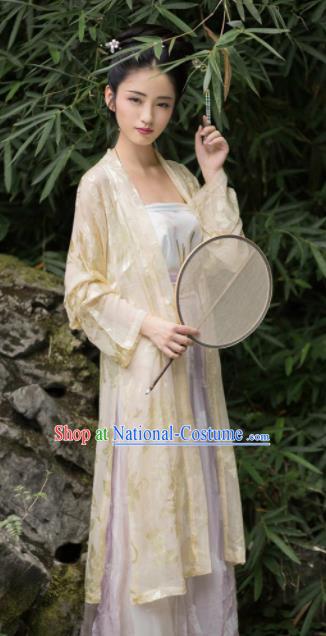 Chinese Traditional Song Dynasty Nobility Lady Historical Costumes Ancient Peri Silk Hanfu Dress for Women