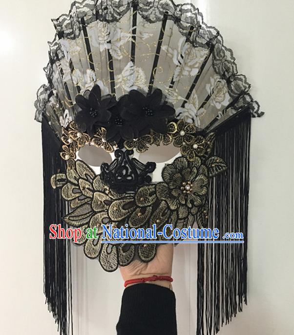 Top Halloween Accessories Brazilian Carnival Catwalks Embroidered Lace Masks for Women