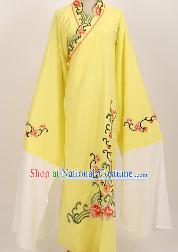 Professional Chinese Traditional Beijing Opera Niche Yellow Robe Ancient Scholar Costume for Men