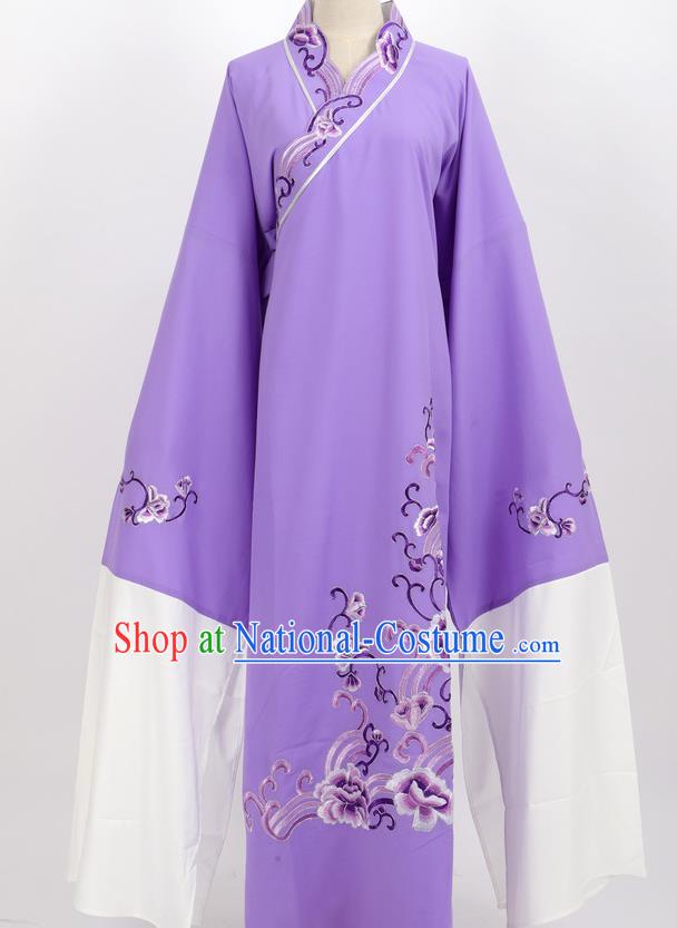 Professional Chinese Traditional Beijing Opera Niche Purple Robe Ancient Scholar Costume for Men