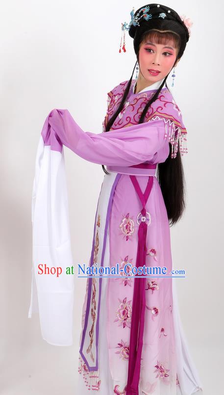 Professional Chinese Traditional Beijing Opera Diva Purple Dress Ancient Imperial Consort Costumes for Women