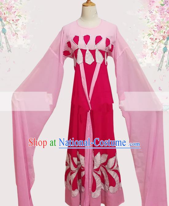 Professional Chinese Traditional Beijing Opera Young Lady Pink Dress Ancient Court Maid Costume for Women