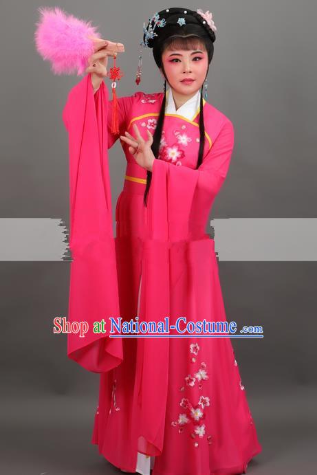 Professional Chinese Traditional Beijing Opera Rosy Dress Ancient Court Lady Costume for Women