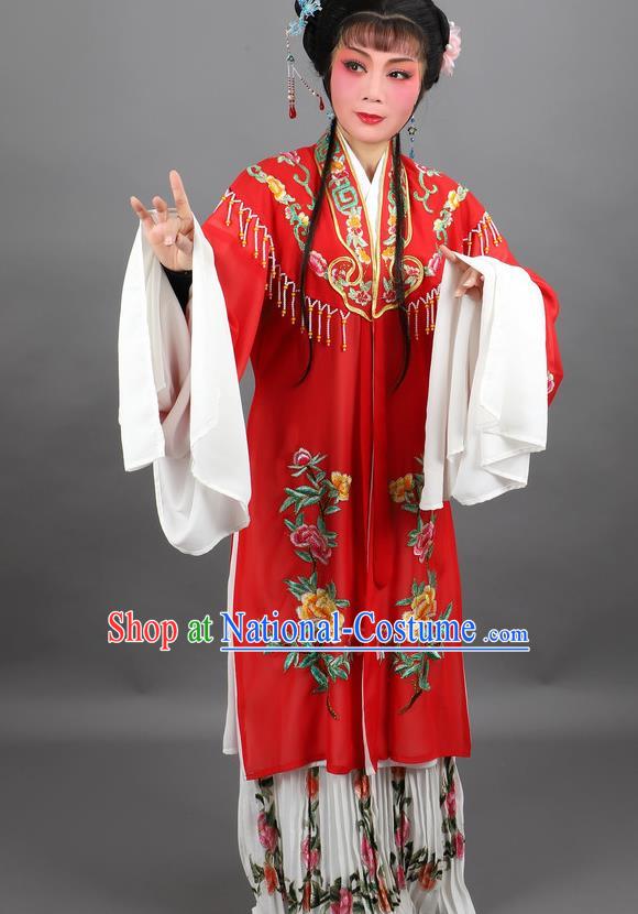 Professional Chinese Traditional Beijing Opera Red Cloak Ancient Nobility Lady Costume for Women