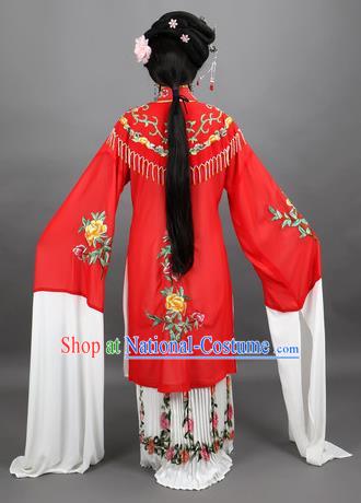 Professional Chinese Traditional Beijing Opera Red Cloak Ancient Nobility Lady Costume for Women