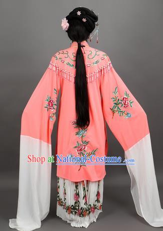 Professional Chinese Traditional Beijing Opera Orange Cloak Ancient Nobility Lady Costume for Women