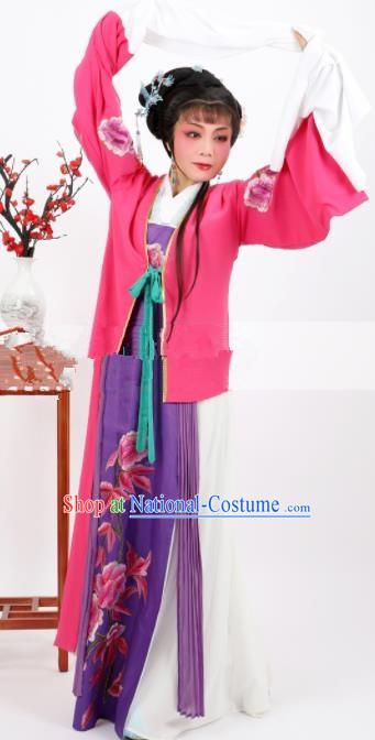 Professional Chinese Traditional Beijing Opera Rosy Clothing Ancient Nobility Lady Costume for Women