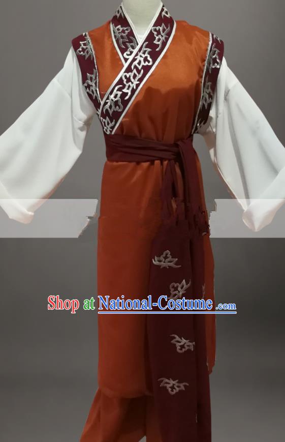 Professional Chinese Traditional Beijing Opera Old Male Brown Clothing Ancient Landlord Costume for Men