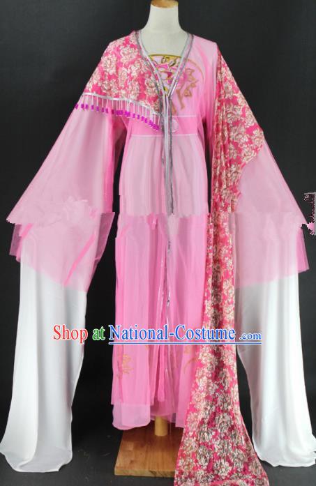 Chinese Traditional Peking Opera Diva Cui Yingying Pink Dress Ancient Rich Lady Costume for Women