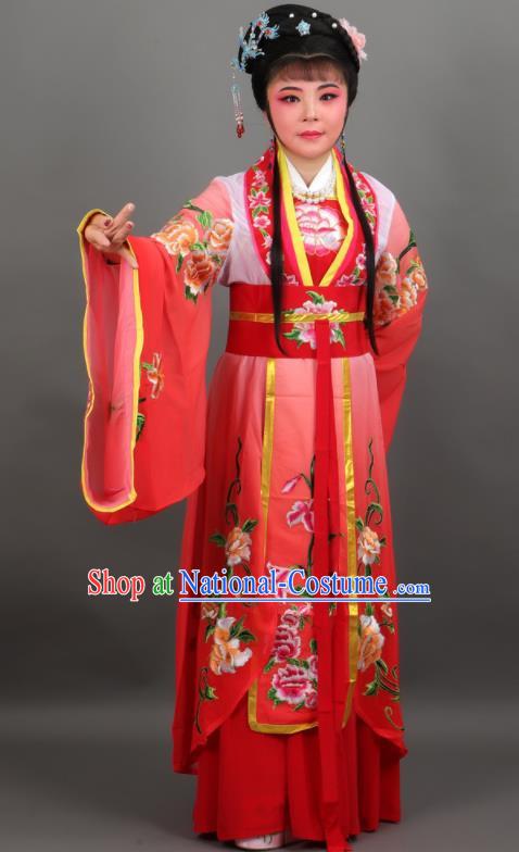 Chinese Traditional Peking Opera Diva Empress Red Dress Ancient Court Queen Costume for Women