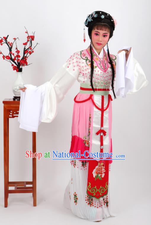 Chinese Traditional Peking Opera Actress Hua Tan Pink Dress Ancient Rich Lady Costume for Women