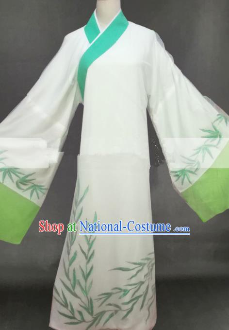 Professional Chinese Traditional Beijing Opera Butterfly Lovers Niche White Clothing Ancient Scholar Costume for Men