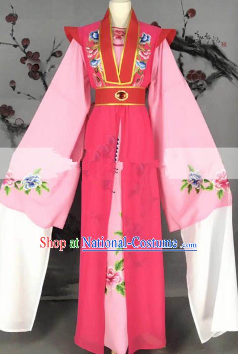 Professional Chinese Traditional Peking Opera Diva Rosy Dress Ancient Palace Princess Costume for Women