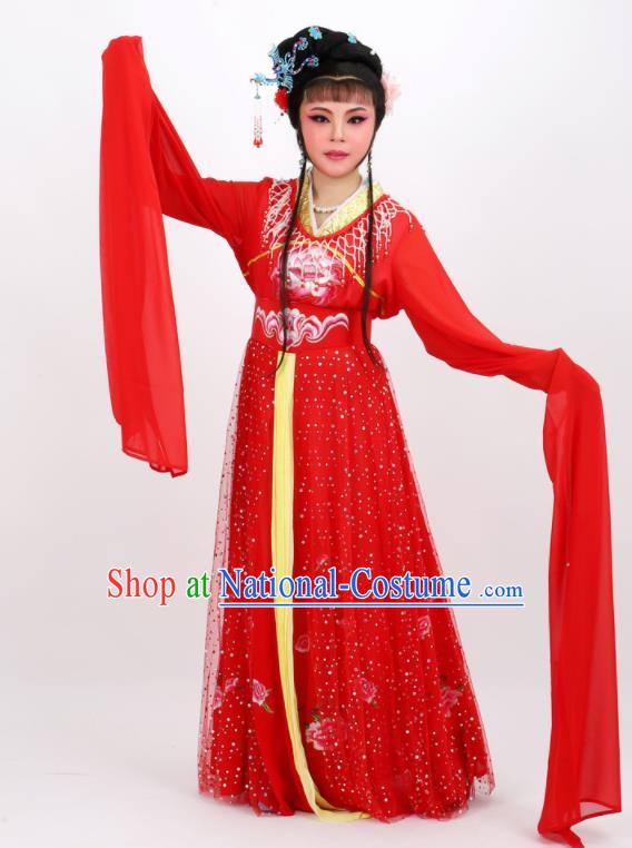 Professional Chinese Traditional Peking Opera Princess Red Dress Ancient Palace Lady Costume for Women