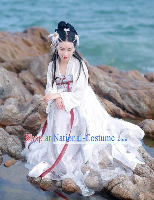 Asian Chinese Tang Dynasty Princess Hanfu Dress Traditional Ancient Myth Goddess Costumes for Women