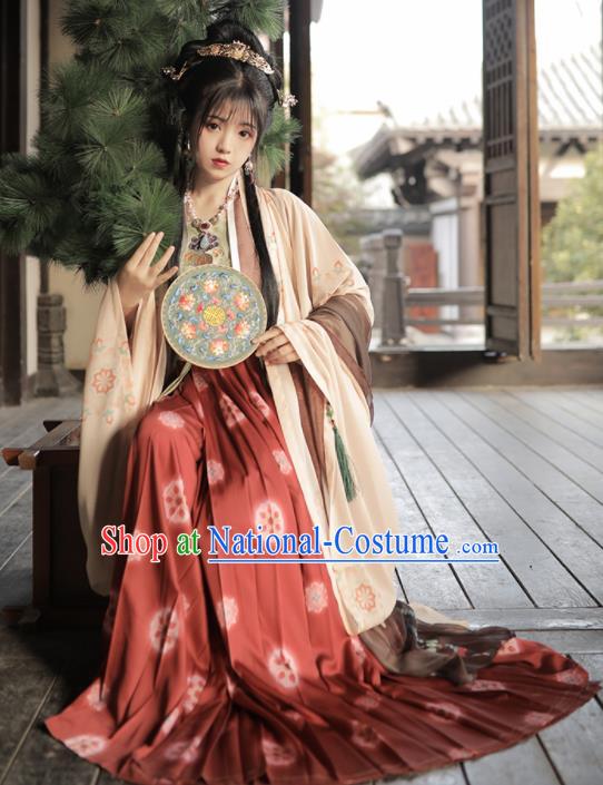 Asian Chinese Tang Dynasty Palace Lady Hanfu Dress Traditional Ancient Princess Imperial Concubine Costumes for Women