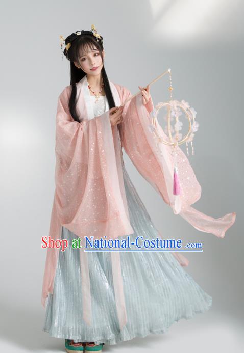 Asian Chinese Tang Dynasty Royal Princess Hanfu Dress Traditional Ancient Court Lady Costumes for Women