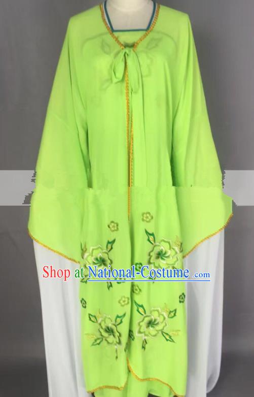 Chinese Traditional Peking Opera Actress Servant Girl Green Dress Ancient Poor Lady Costume for Women