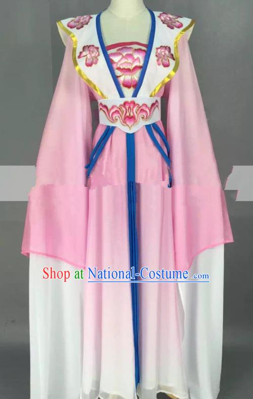 Chinese Traditional Peking Opera Actress Court Maid Pink Dress Ancient Rich Lady Costume for Women