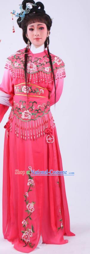 Chinese Traditional Peking Opera Actress Hua Tan Rosy Dress Ancient Rich Lady Costume for Women