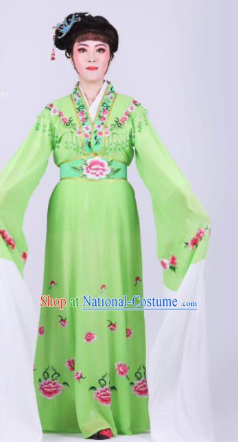 Chinese Traditional Peking Opera Actress Rich Lady Green Dress Ancient Royal Princess Costume for Women