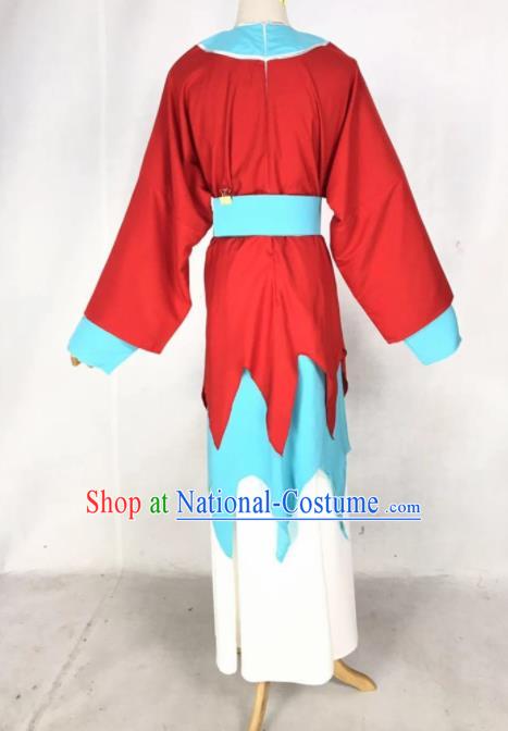 Chinese Traditional Peking Opera Female Prisoner Red Dress Ancient Inmates Dou E Costume for Women