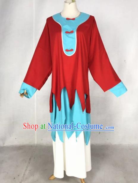 Chinese Traditional Peking Opera Female Prisoner Red Dress Ancient Inmates Dou E Costume for Women