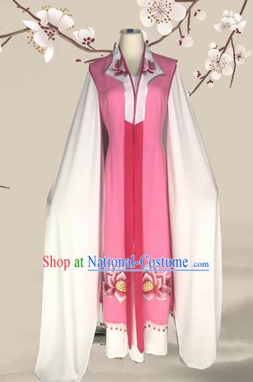 Chinese Traditional Peking Opera Actress Pink Dress Ancient Taoist Nun Costume for Women