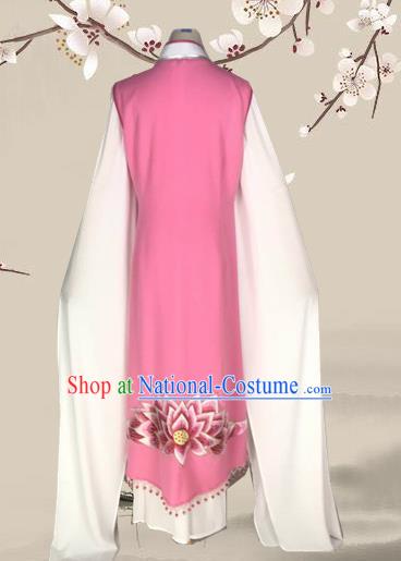 Chinese Traditional Peking Opera Actress Pink Dress Ancient Taoist Nun Costume for Women