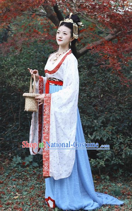 Asian Chinese Tang Dynasty Royal Empress Hanfu Dress Traditional Ancient Goddess Imperial Concubine Costumes for Women