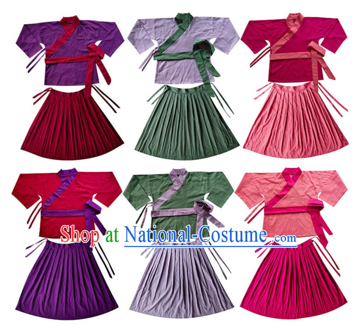 Ancient Chinese Female Servant Costumes Poor People Clothes Costume Farmer Costumes Chinese Civilian Costumes for Women