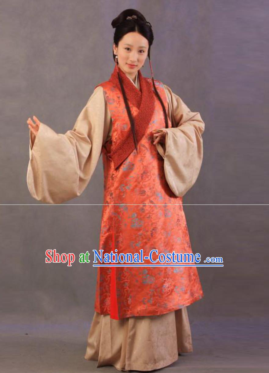 Ancient Chinese Female Civilian Costumes Normal People Costumes for Women