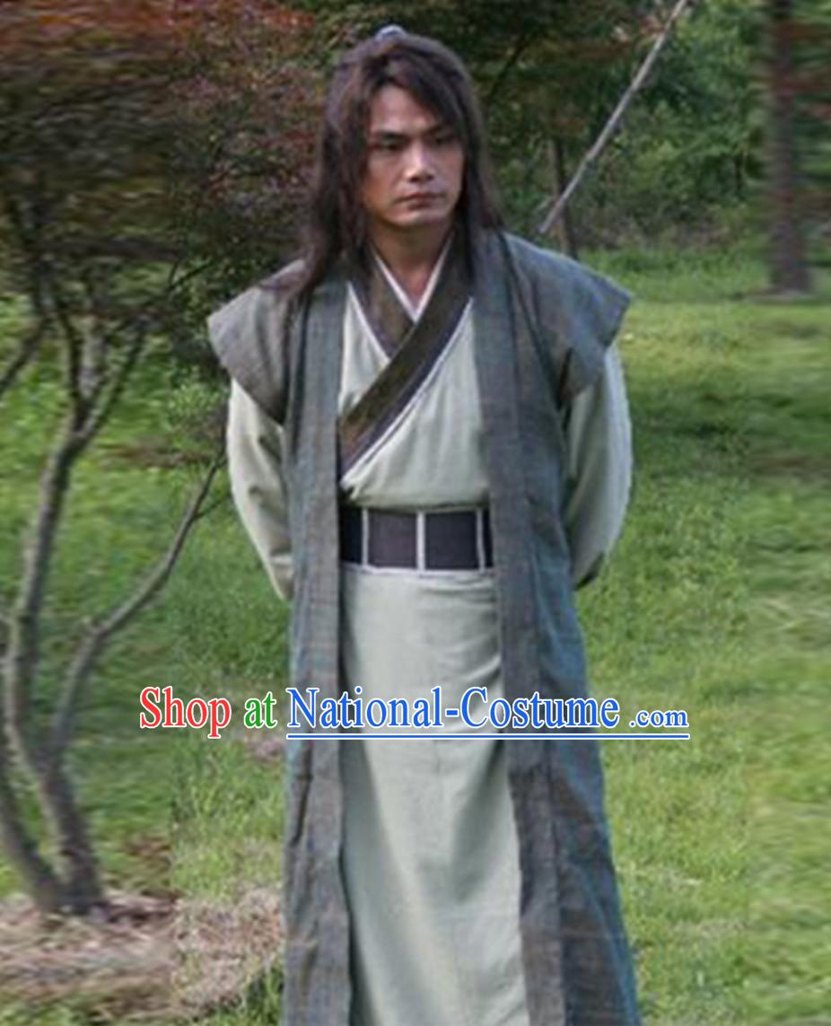 Ancient Chinese Traditional China Male Civilian Costumes Common People Hanfu Costumes for Men