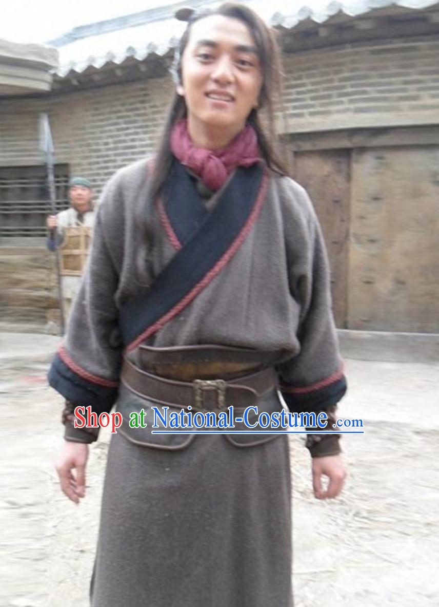 Asian Chinese Traditional China Male Civilian Costumes Common People Hanfu Costumes for Men