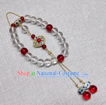 Chinese Traditional Hanfu Pendant Palace Red Brooch Accessories Ancient Qing Dynasty Queen Breastpin for Women