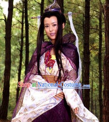 Chinese Ancient Mythology Goddess Sunv Hanfu Dress New Stone Age Court Princess Complete Set