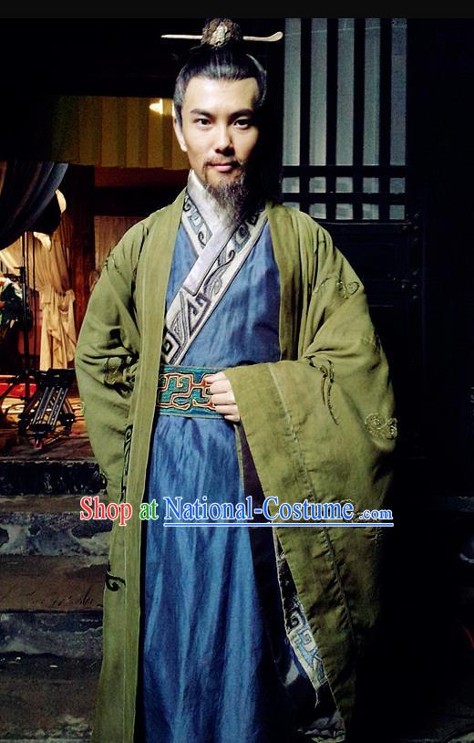 Chinese Ancient Zhou Dynasty Minister Chang Hong Costumes Complete Set