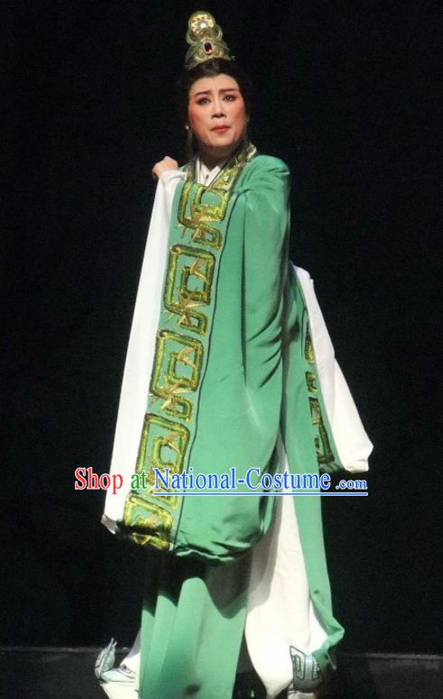 Chinese Ancient Warring States Period Minister Han Fei Deep Green Hanfu Clothing Philosopher Han Feizi Hanfu Costumes Complete Set