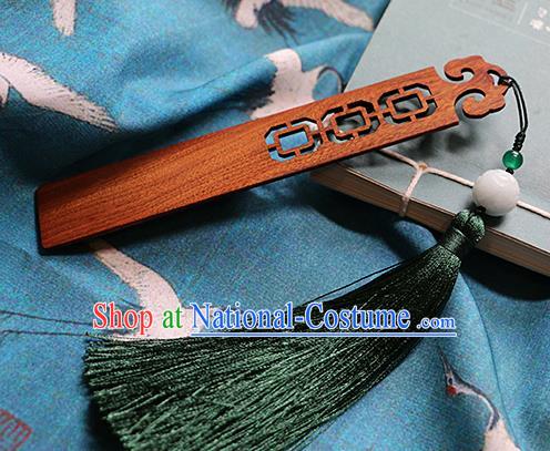 Chinese Traditional Rosewood Bookmark Ancient Wood Label