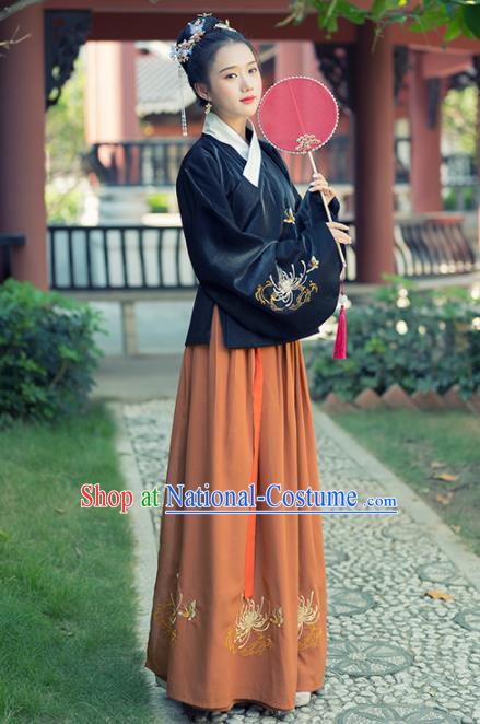 Traditional Chinese Ming Dynasty Rich Lady Replica Costumes Ancient Court Princess Hanfu Dress for Women