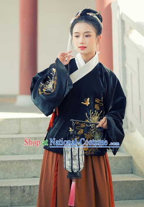 Traditional Chinese Ming Dynasty Rich Lady Replica Costumes Ancient Court Princess Hanfu Dress for Women